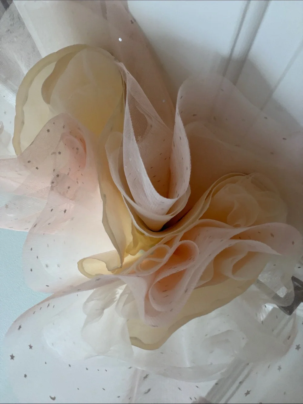 Girls Navy and Peach Ombre Tulle Party Sparkly Dress